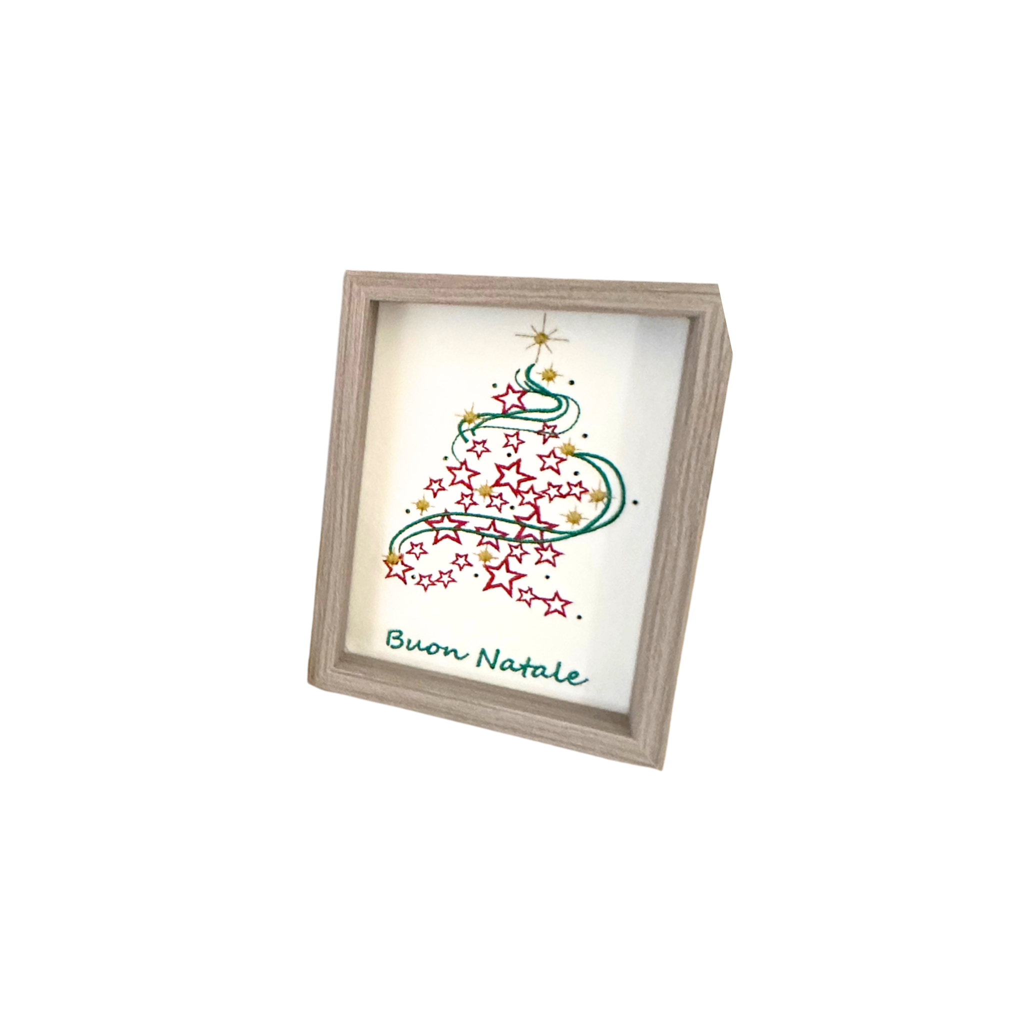 QUADRETTO IN LEGNO CON RICAMO