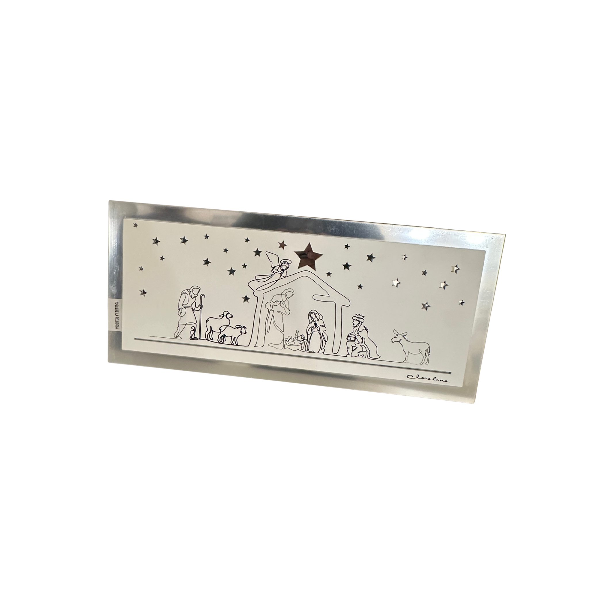 PANNELLO NATIVITA' IN LEGNO E RESINA