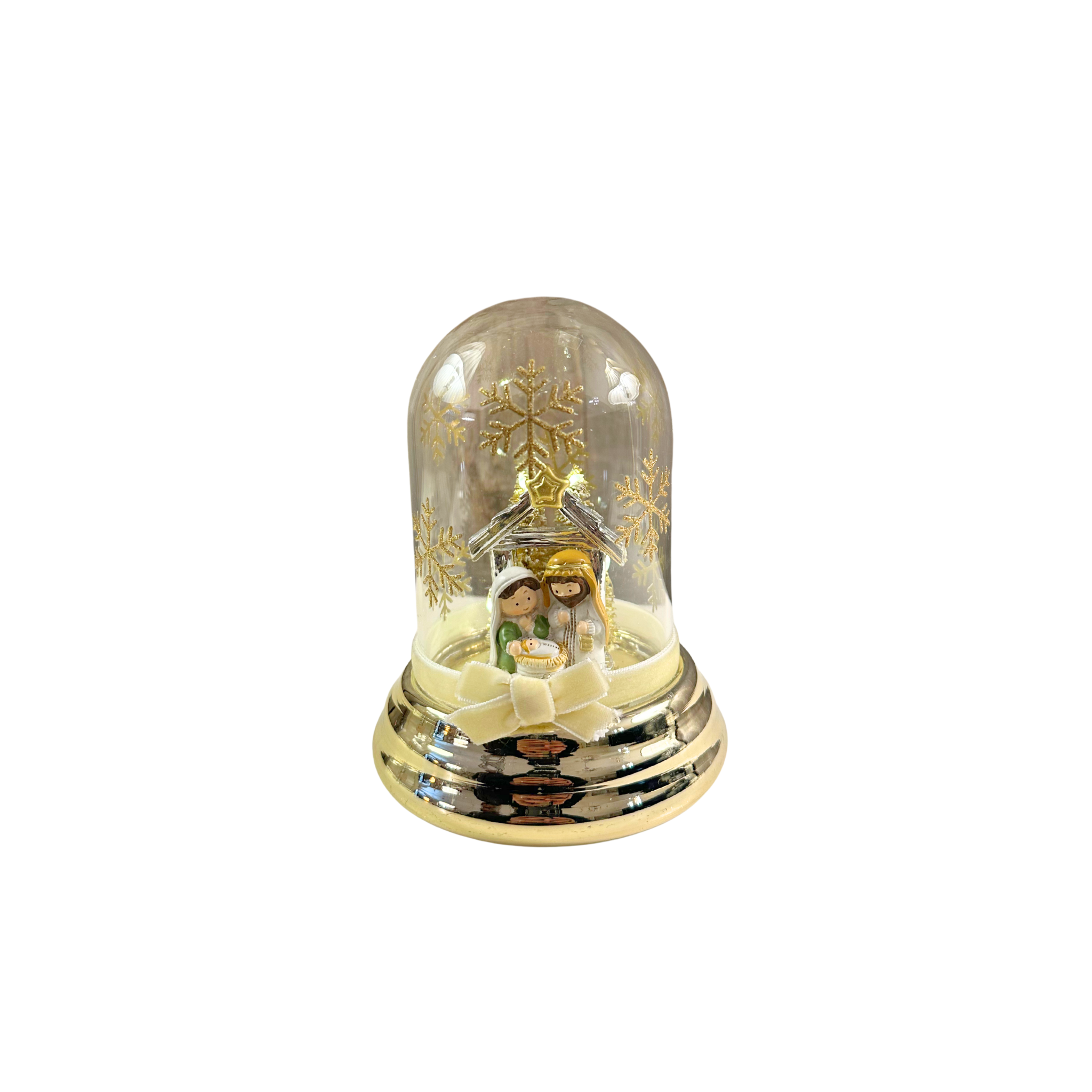 MINI NATIVITA' IN VETRO CON LED