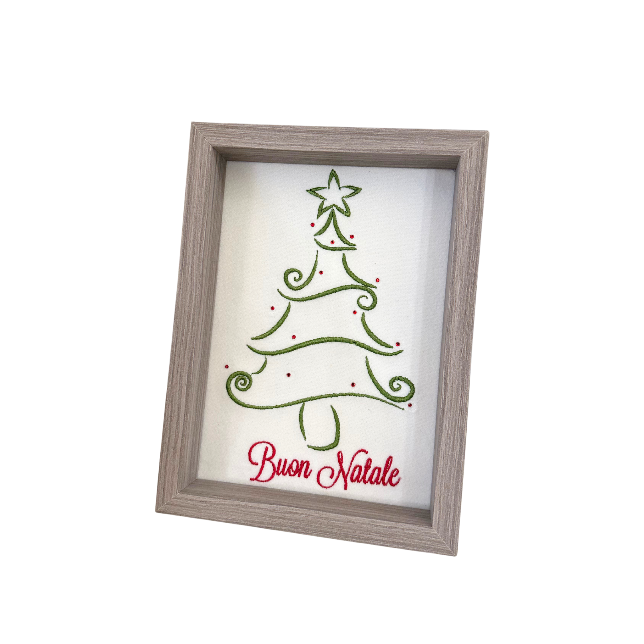 QUADRETTO IN LEGNO CON RICAMO